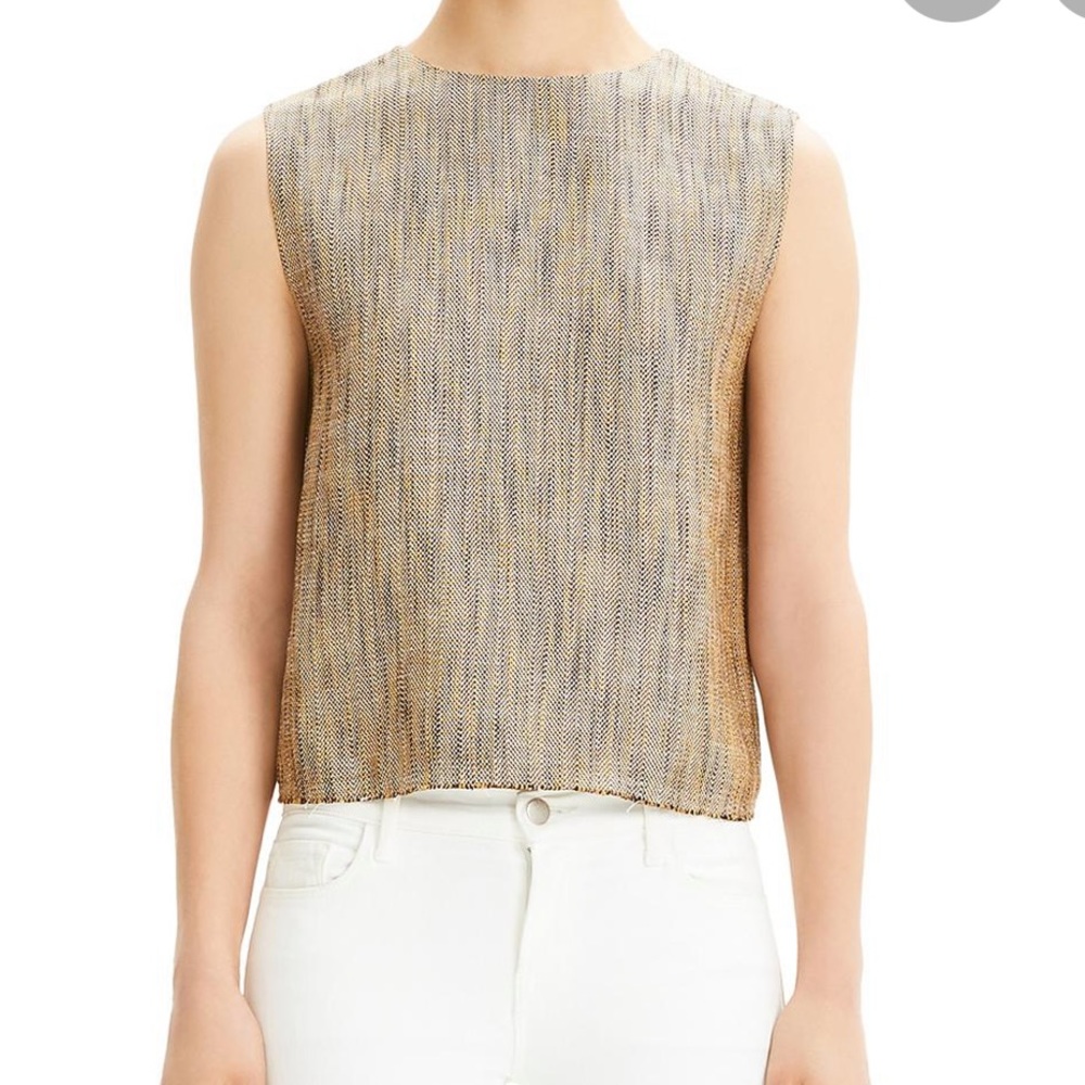 Theory Cropped Shell Tank size P